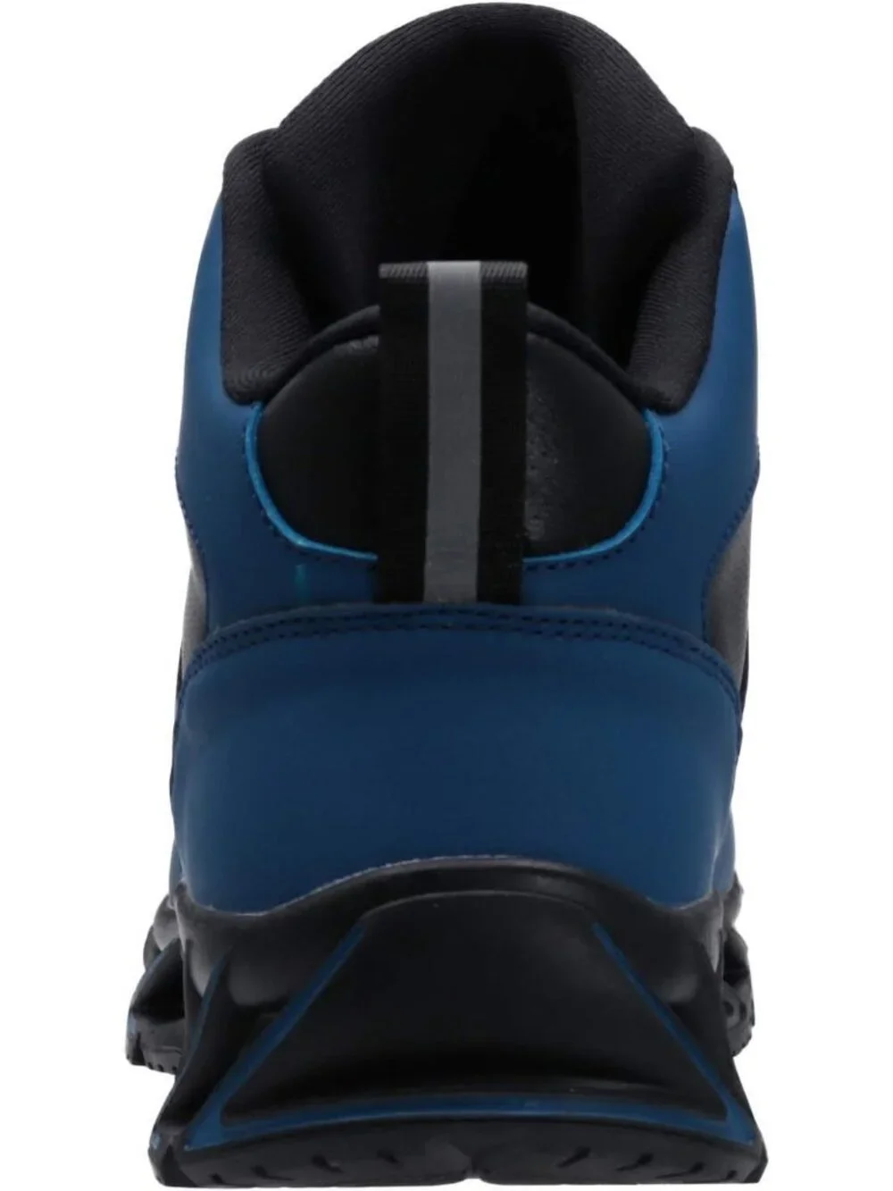 Joomra Men's Blue2 Rubber Leather High Top Athletic Inspired Lace Up Sneaker
